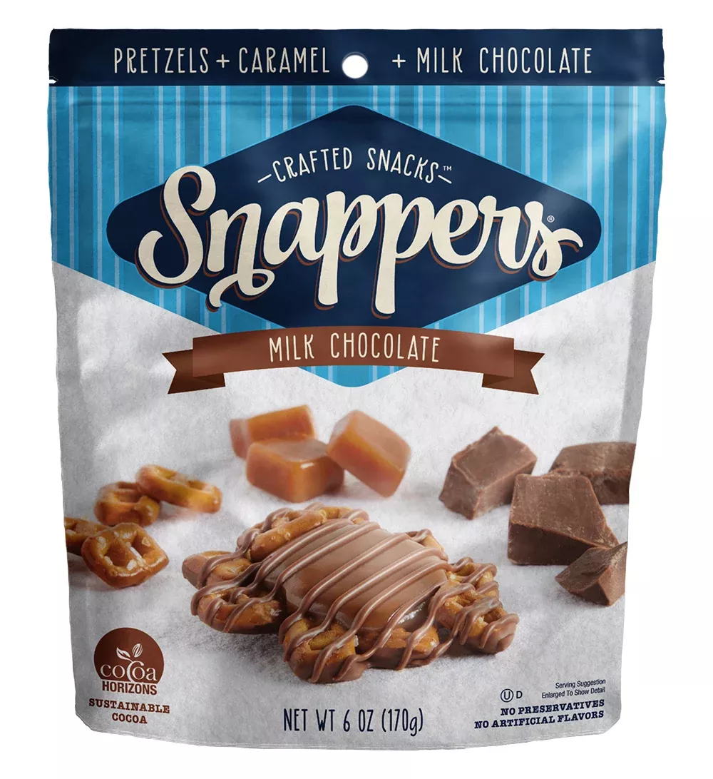 Edward Marc Snappers Milk Chocolate Pretzel 6 Ounce Size - 6 Per Case