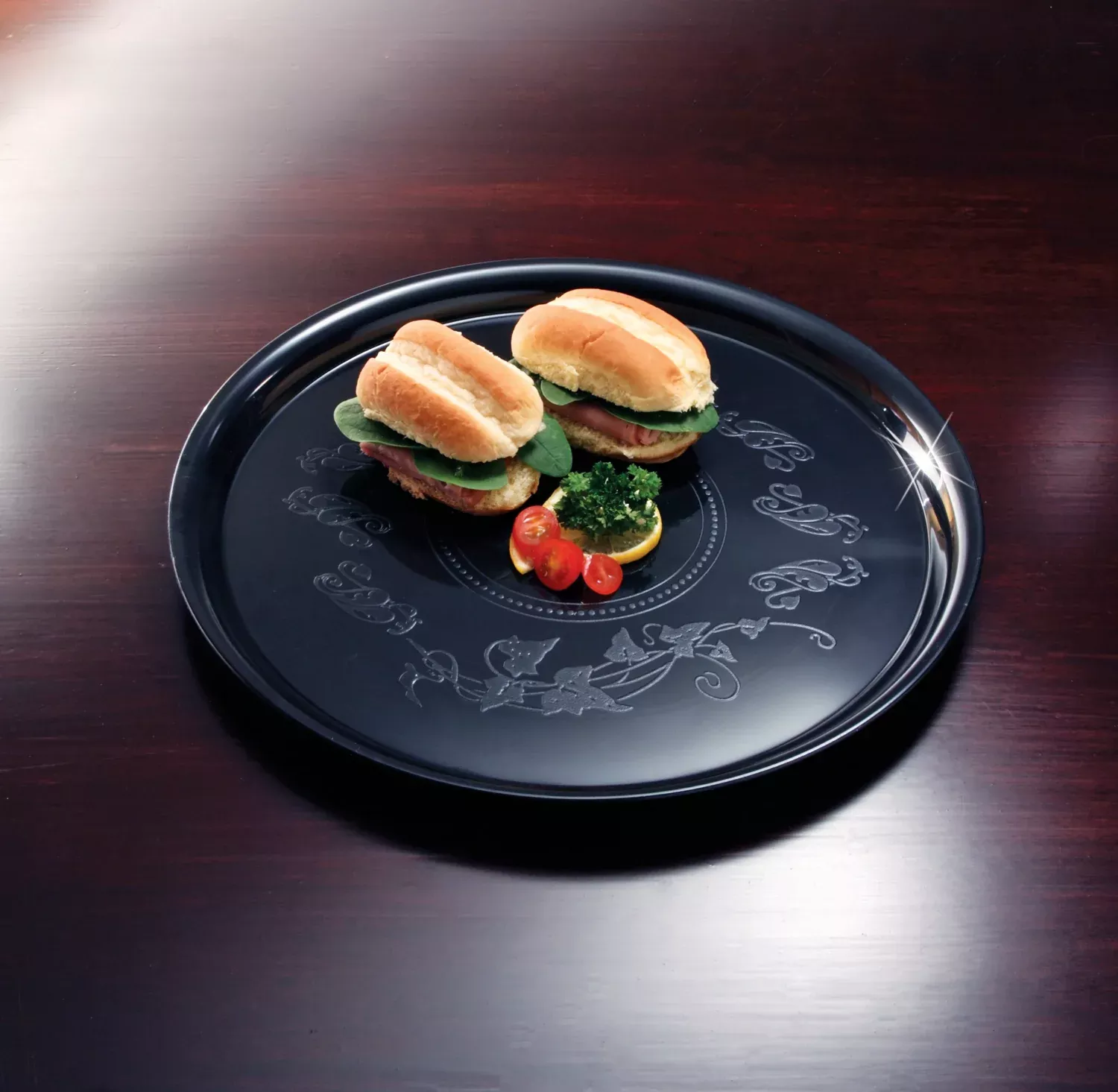 Emi Yoshi Inc. 12 Inch Round Deli Mate Black 25 Each - 1 Per Case