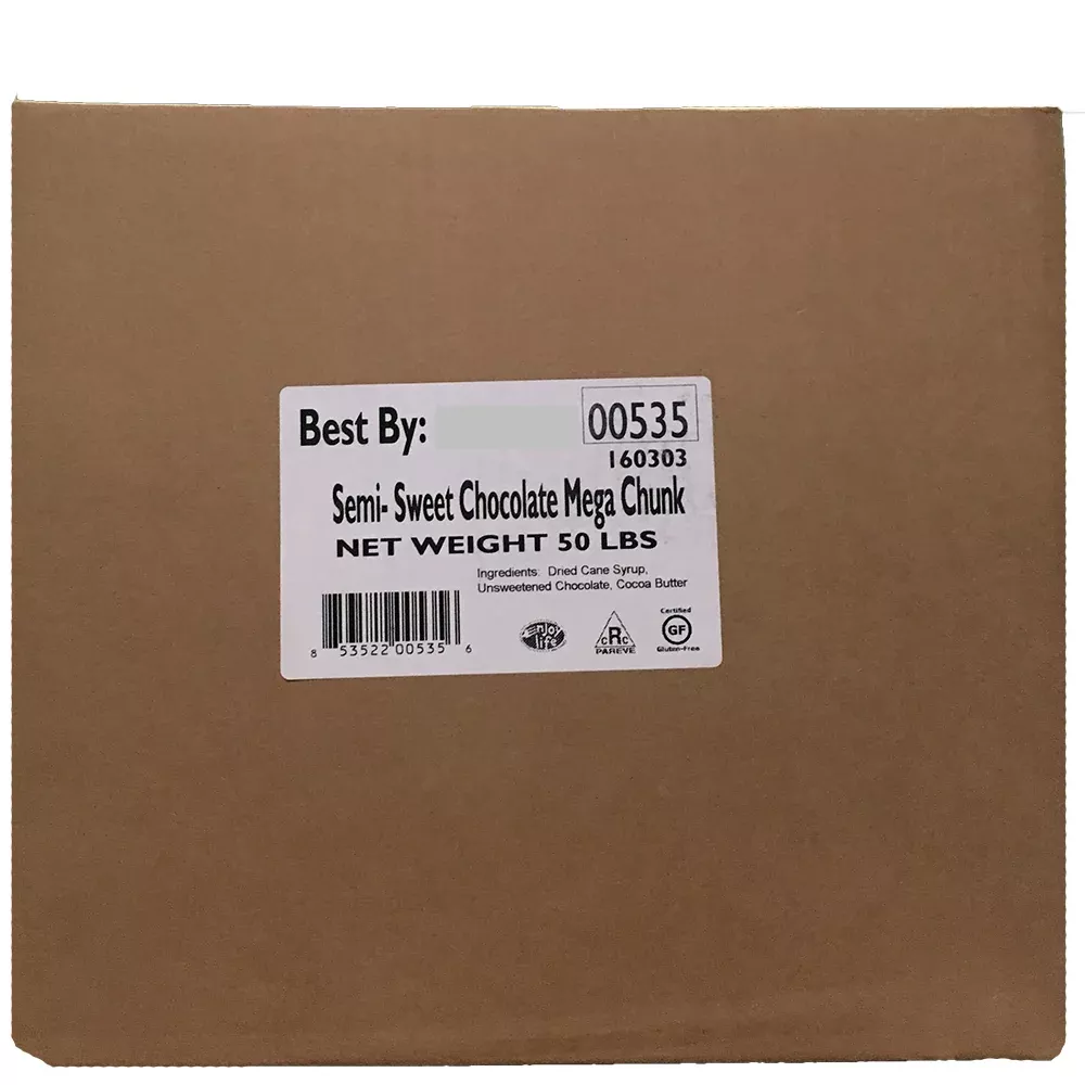 Enjoy Life Foods Mega Chunks (semi Sweet) Bulk 50 Pound Each - 1 Per Case