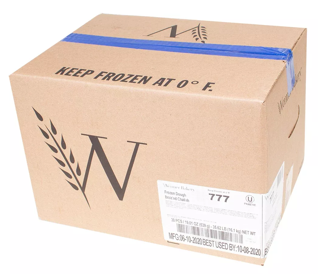 Europastry Wenner Bakery Braided Challah Dough 19.1 Ounce Size - 30 Per Case