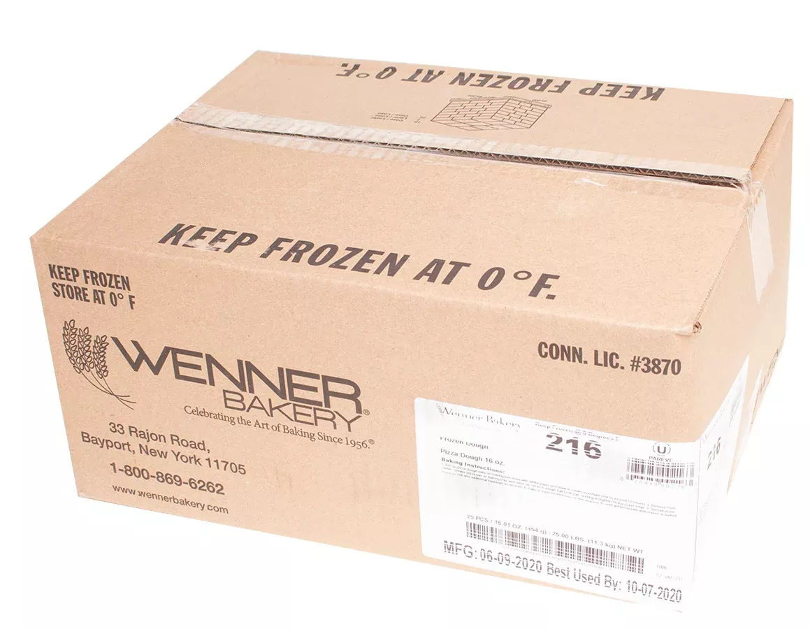 Europastry Wenner Bakery Pizza Dough Unbaked 16.1 Ounce Size - 25 Per Case