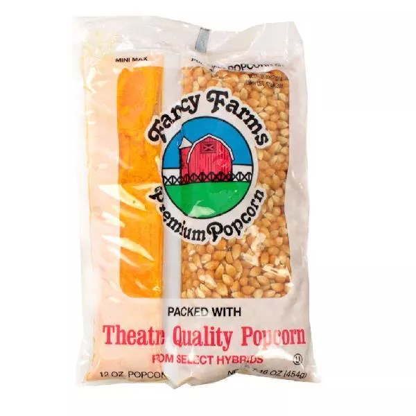 Fancy Farms Popcorn Miniature Maxi Kit 16 Ounce Size - 24 Per Case