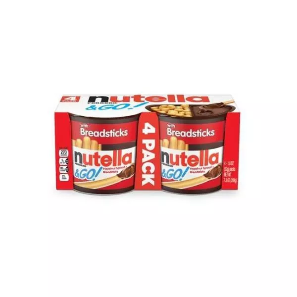 Ferrero Retail Nutella & Go Unit Breadstick 7.3 Ounce Size - 6 Per Case