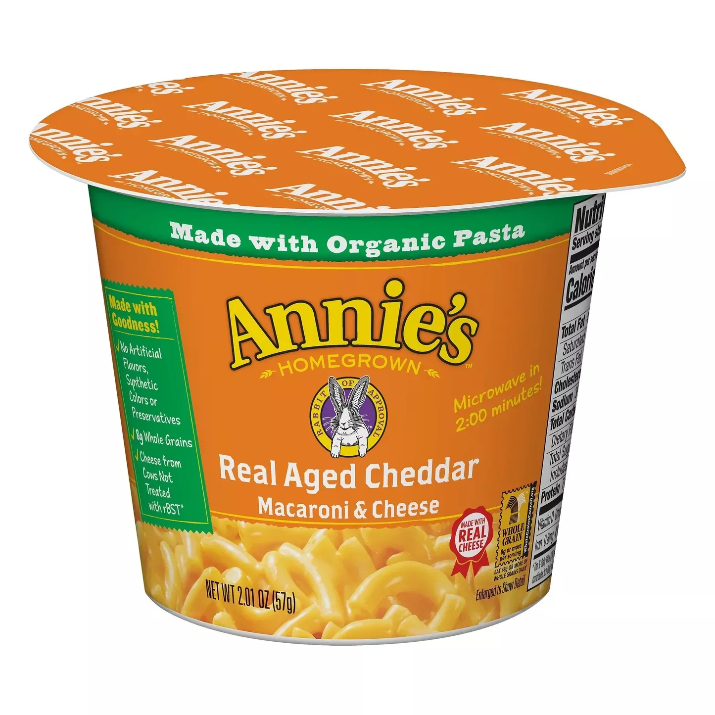 General Mills Annie's Macaroni & Cheese Microwave Single Serve Cup Real Aged Cheddar 2.01 Ounce Size - 12 Per Case