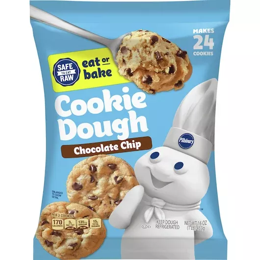 General Mills C-store/ref Pillsbury Chocolate Chip Cookie Dough Ready to Bake 16 Ounce Size - 12 Per Case