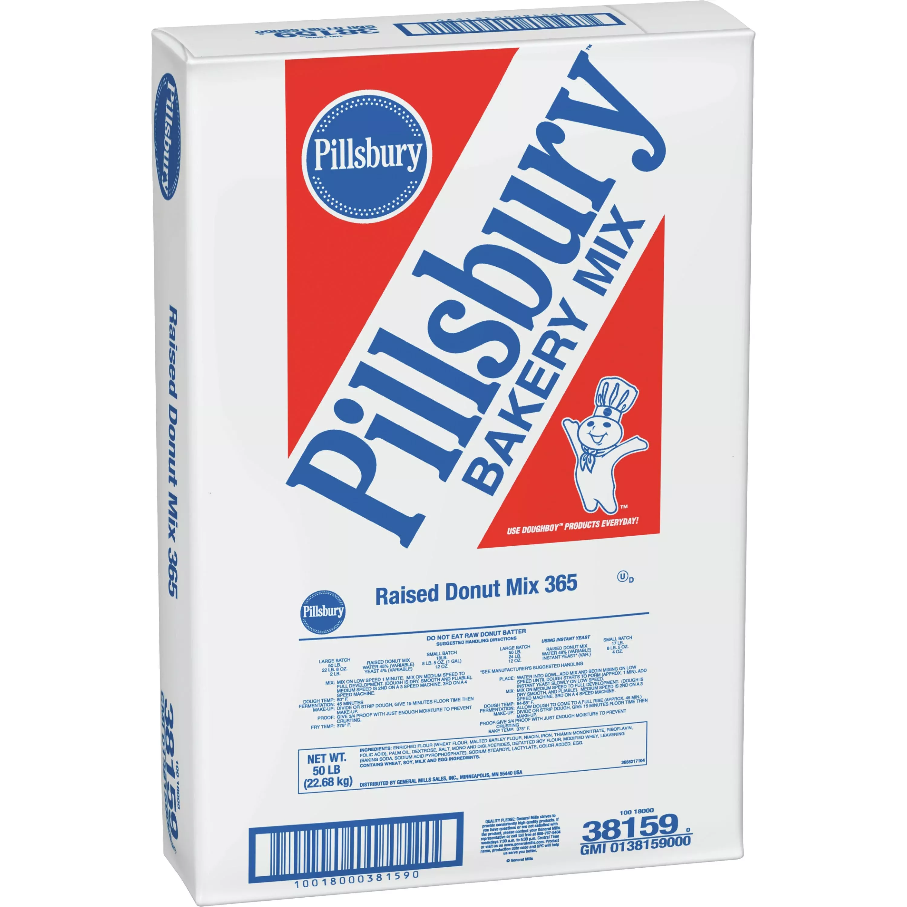 General Mills Pillsbury Donut Mix Raised Donut 50 Pound Each - 1 Per Case