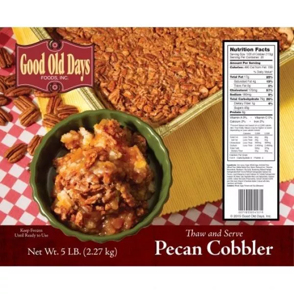 Good Old Days Frozen Pecan Cobbler 5 Pound Each - 2 Per Case