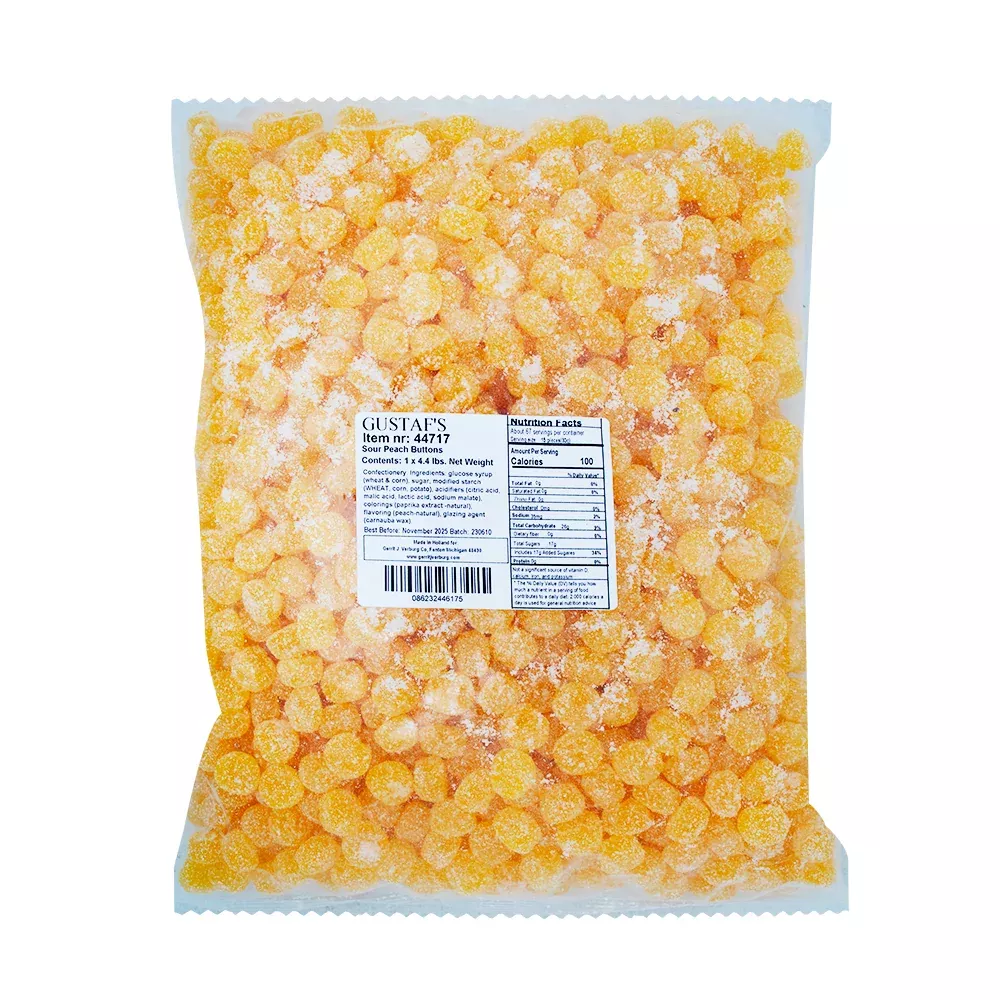 Gustaf's Sour Peach Buttons - 2kg