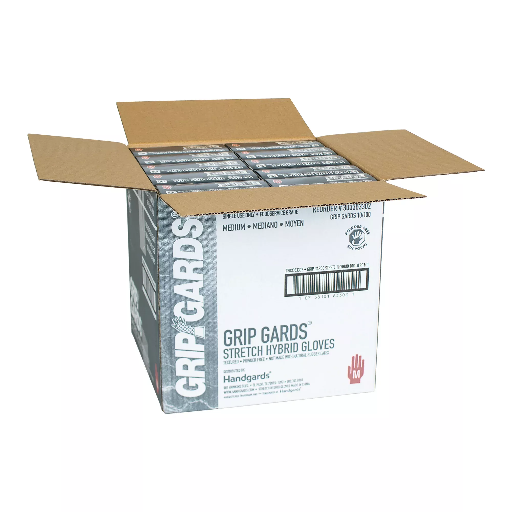 Handgards Gloves Clear Stretch Medium 100 Each - 10 Per Case