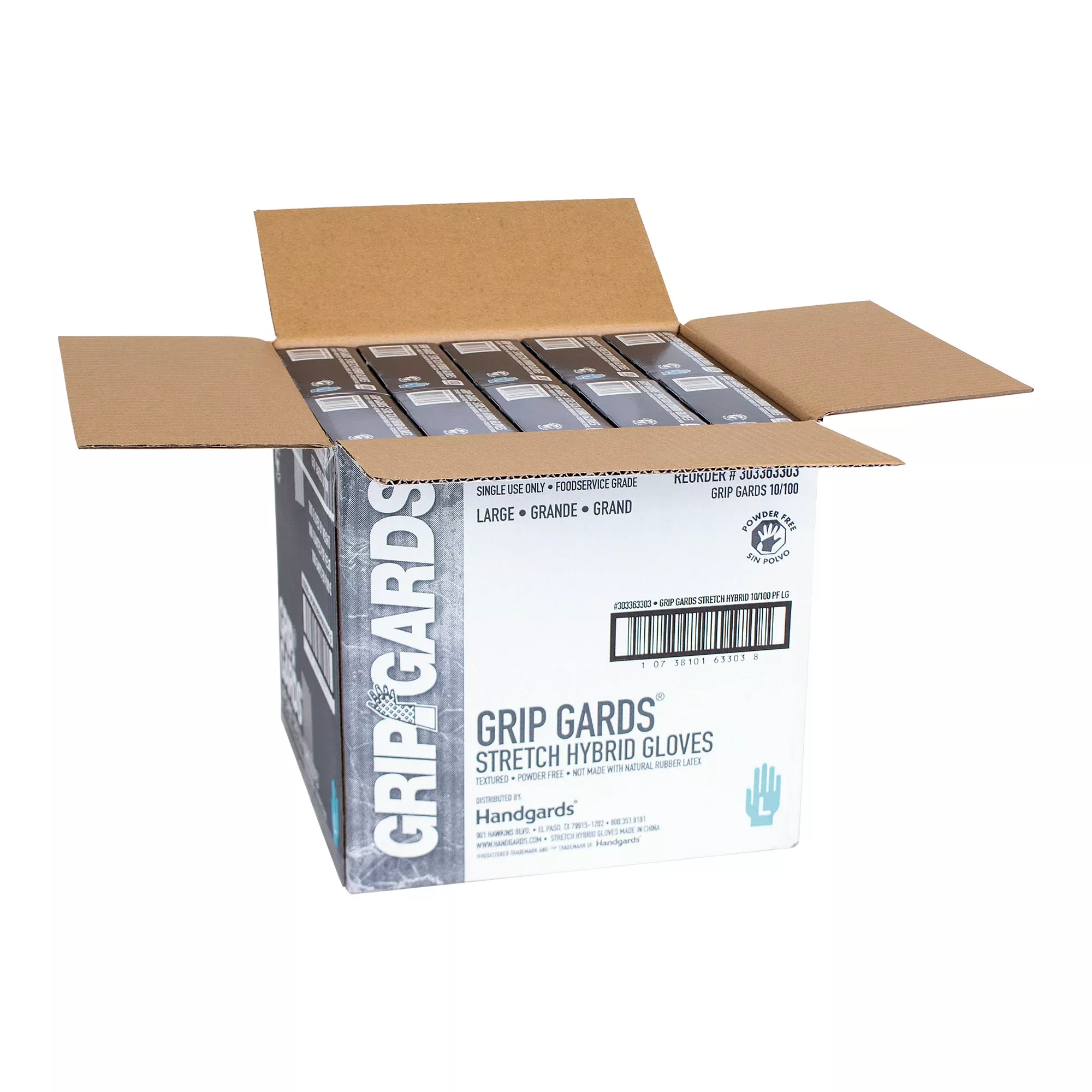 Handgards Gloves Stretch Clear Large 100 Each - 10 Per Case