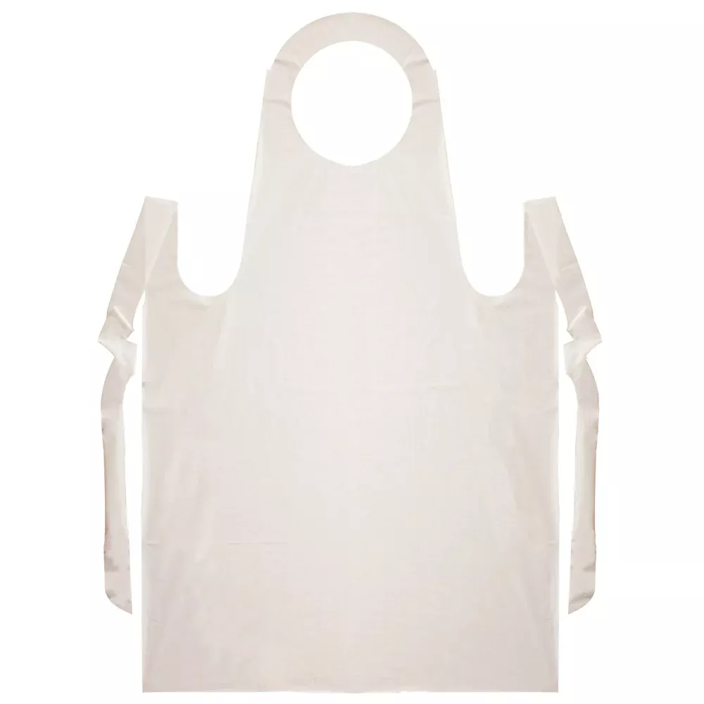 Handgards Neatgards Medium Duty Smooth White Poly Apron 1 - 100 - 100 Each - 100 Per Case