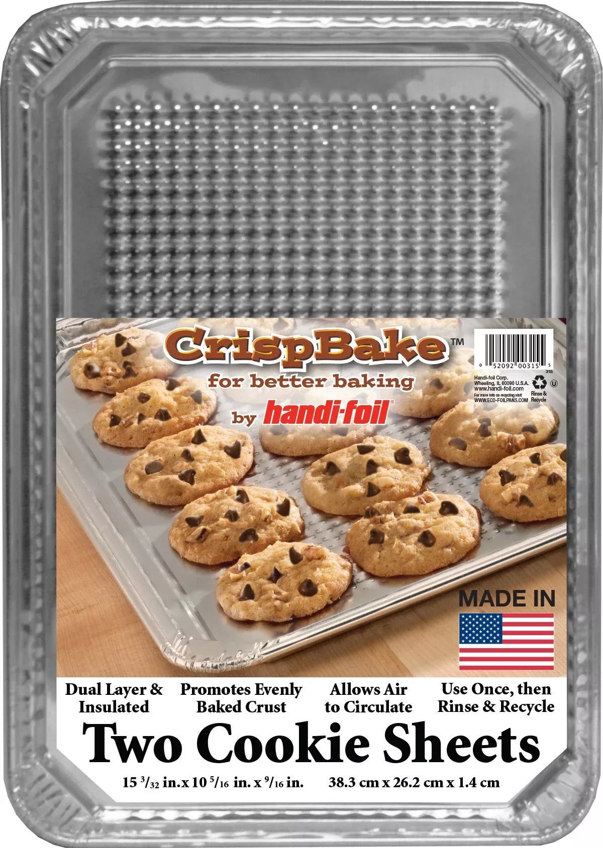 Handi-foil Of America Handi Foil Crispbake Cookie Sheets Panspackage) Packages 2 Each - 15 Per Case