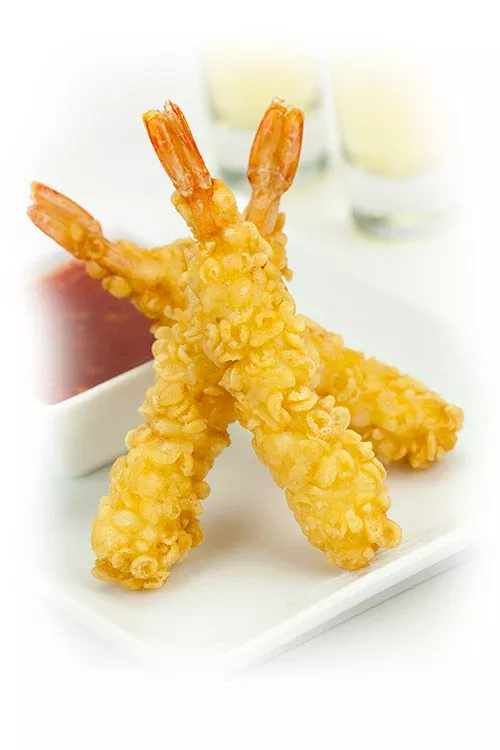Handy Seafood Frozen Shrimp Coated with Agedama Tempura Bits Vannamei Finished Frozen 100 Each - 100 Per Case