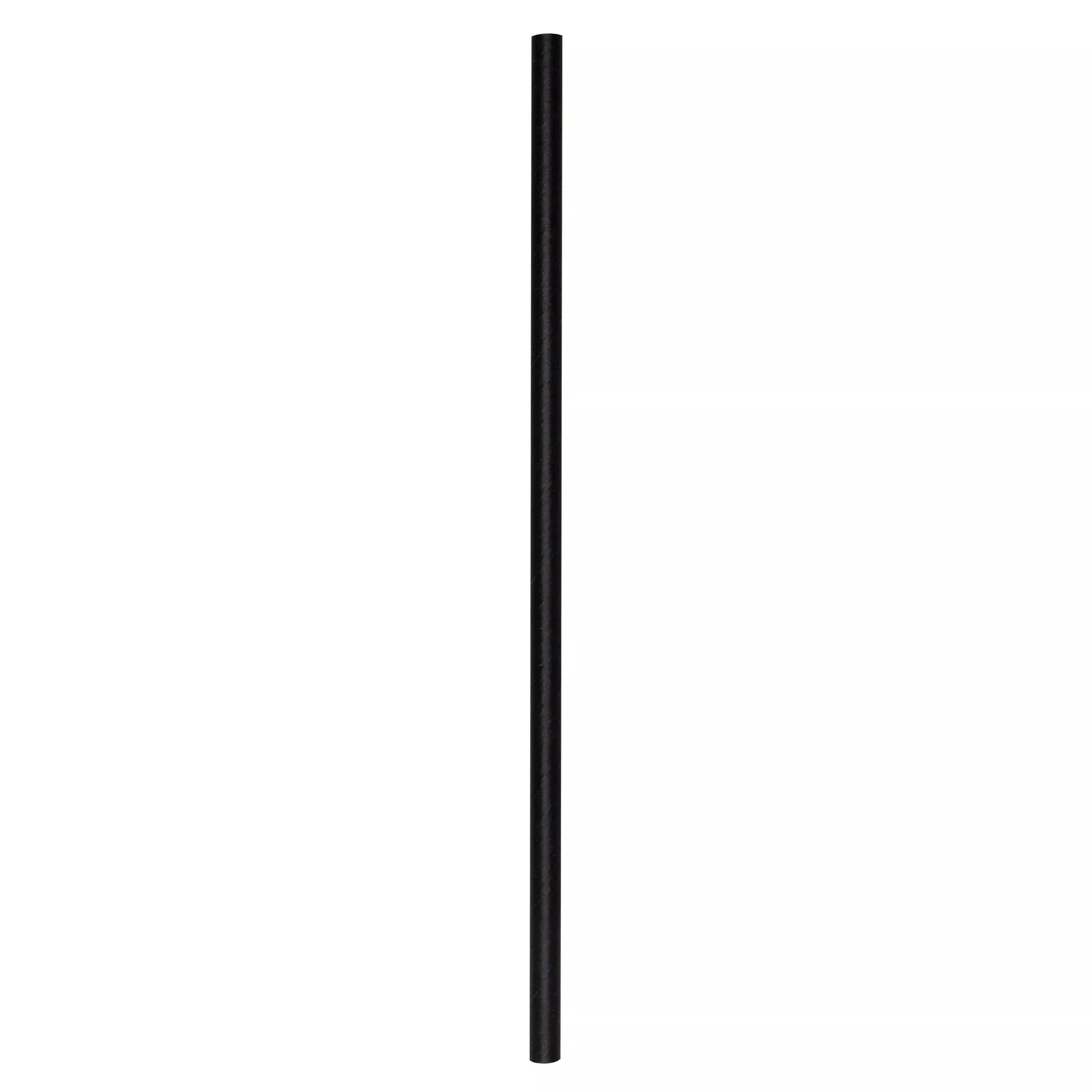Hoffmaster Straw Black Jumbo Paper Solid 100% Compostable Unwrapped 7.75 - 8 Per Case