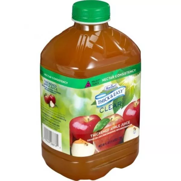 Hormel Healthlabs Thick & Easy Clear Thickened Apple Juice Nectar 46 Ounce Size - 6 Per Case