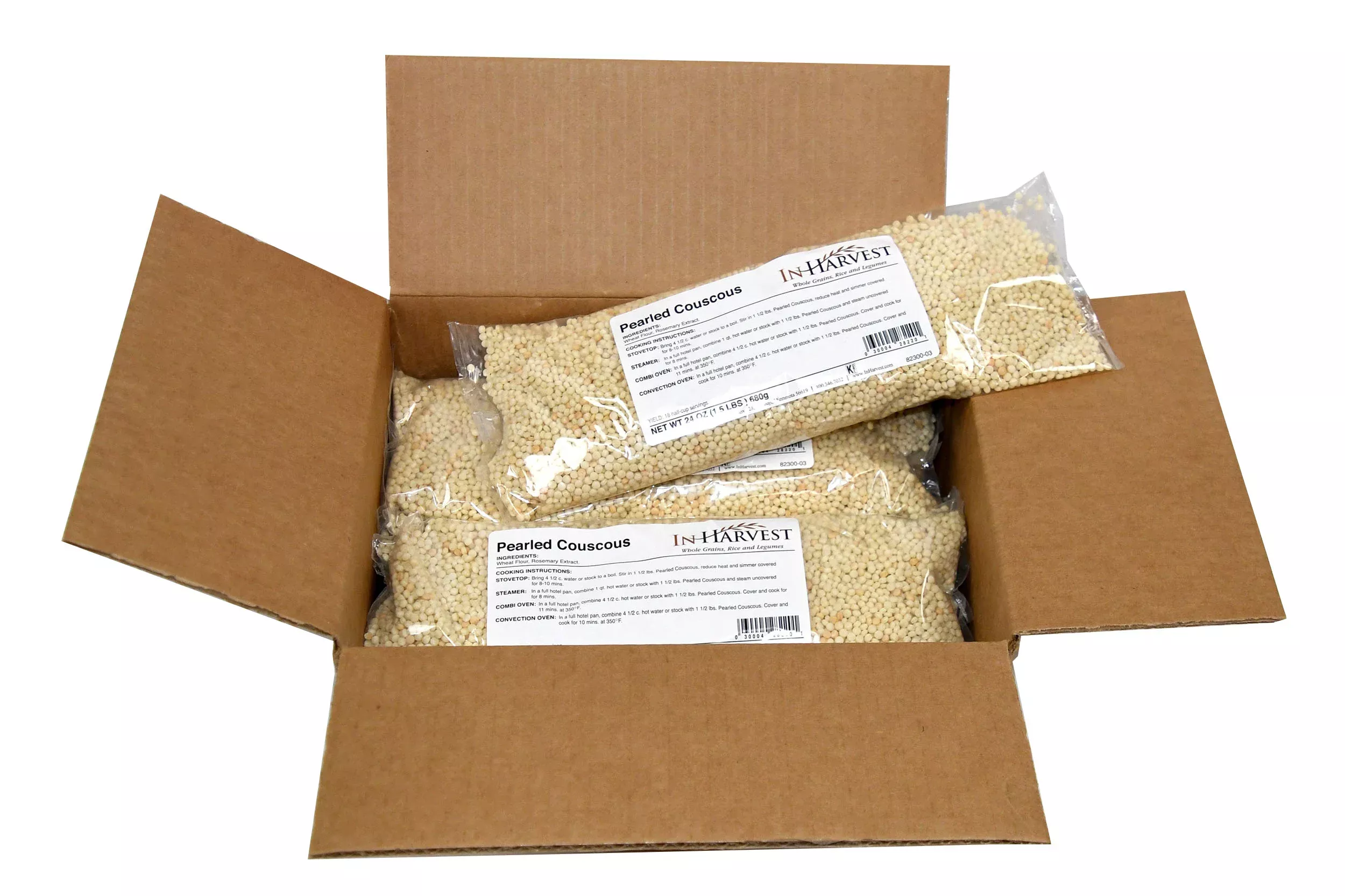 Inharvest Pearled Couscous Pasta 1.5 Pound Each - 6 Per Case