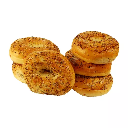 Just Bagels Everything Bagel Sliced 4 Ounce, 6 Each - 8 Per Case