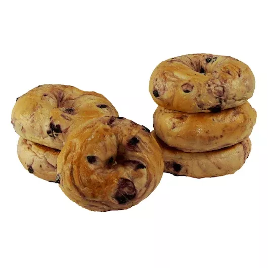 Just Bagels Retail Blueberry Bagels, 6 Each - 8 Per Case