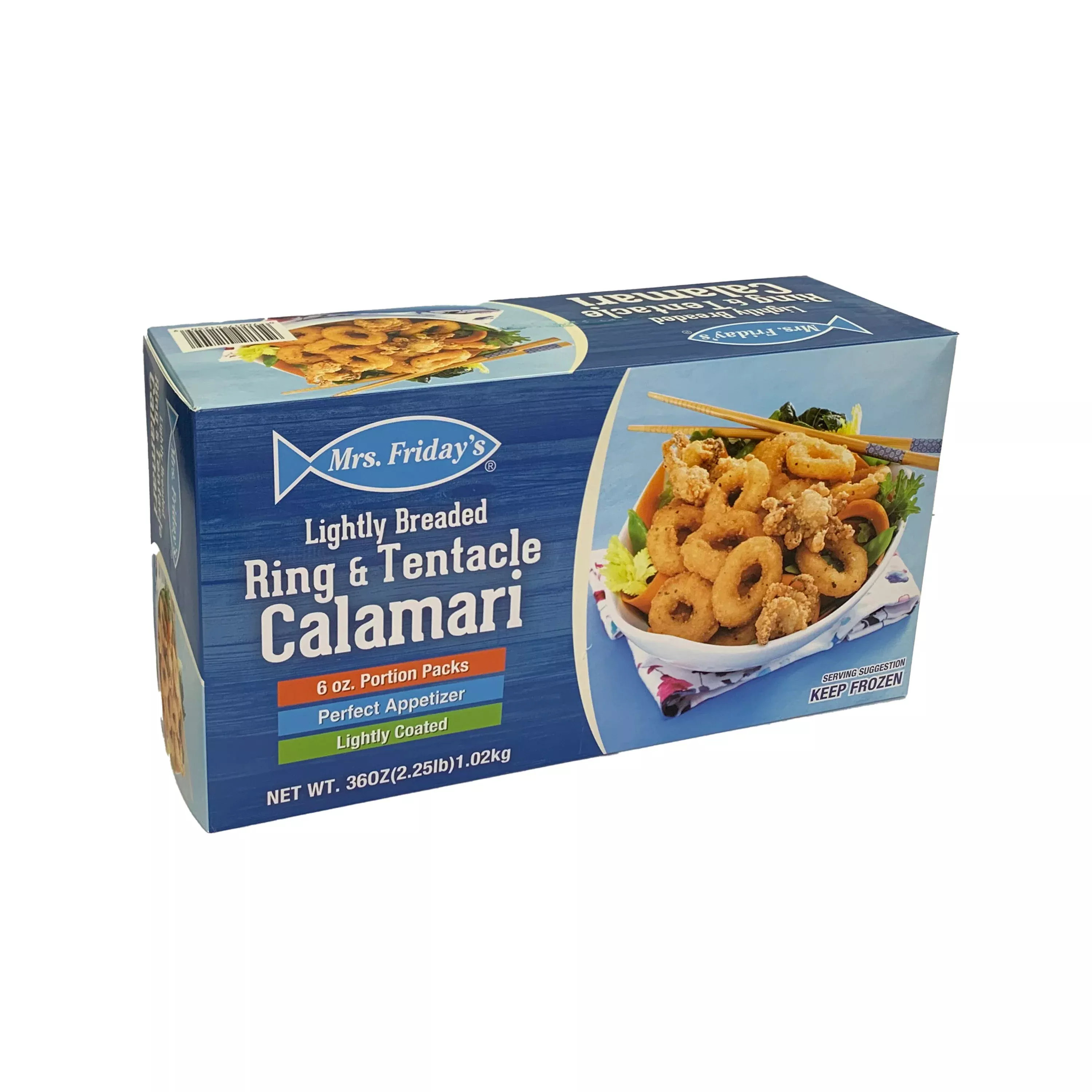 King And Prince Seafood Mrs. Friday's Lty Breaded Ring & Tentacle Calamari 2.25 Pound Each - 6 Per Case