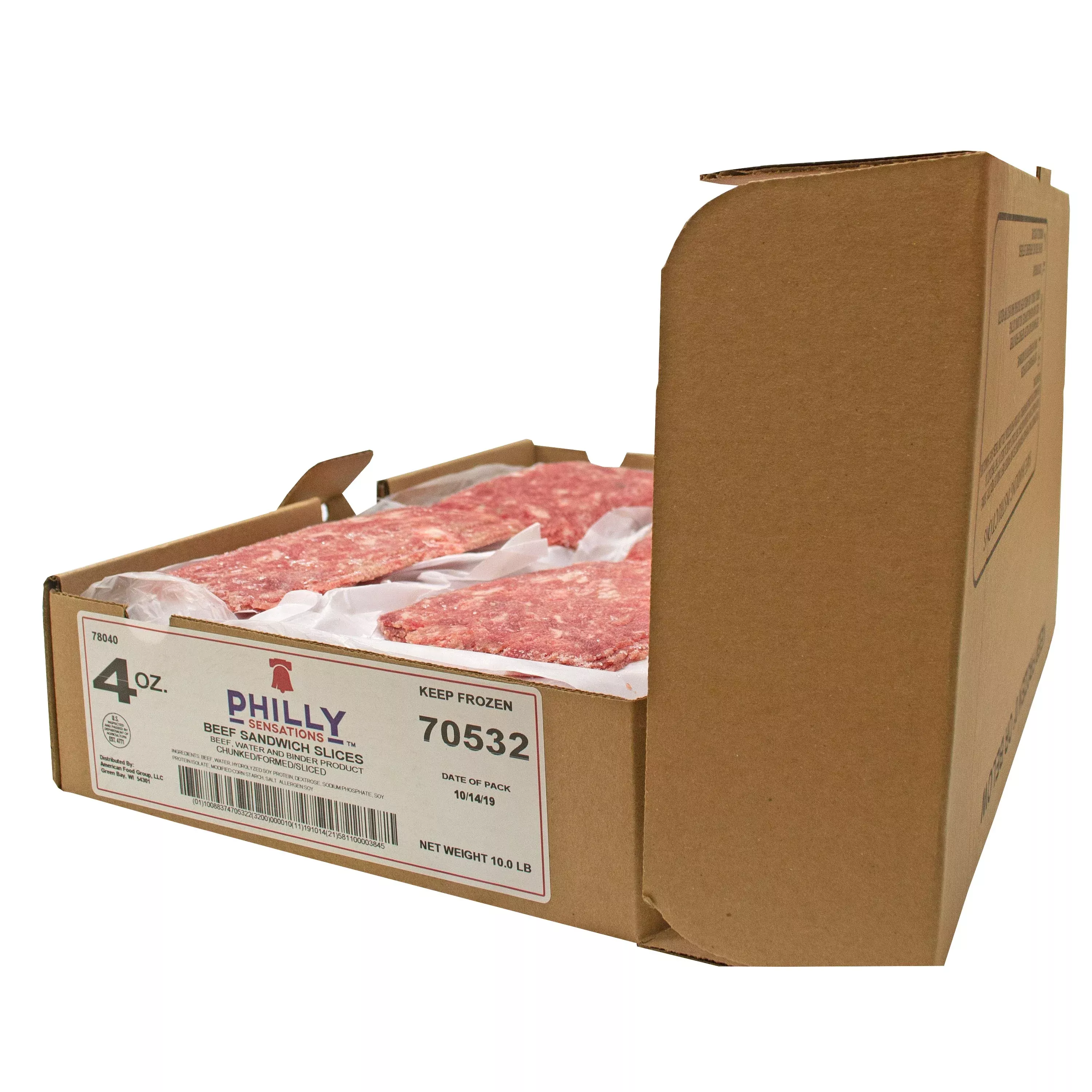Kings Command Foods Beef Sandwich Slices Bulk 4 Ounce Size - 40 Per Case