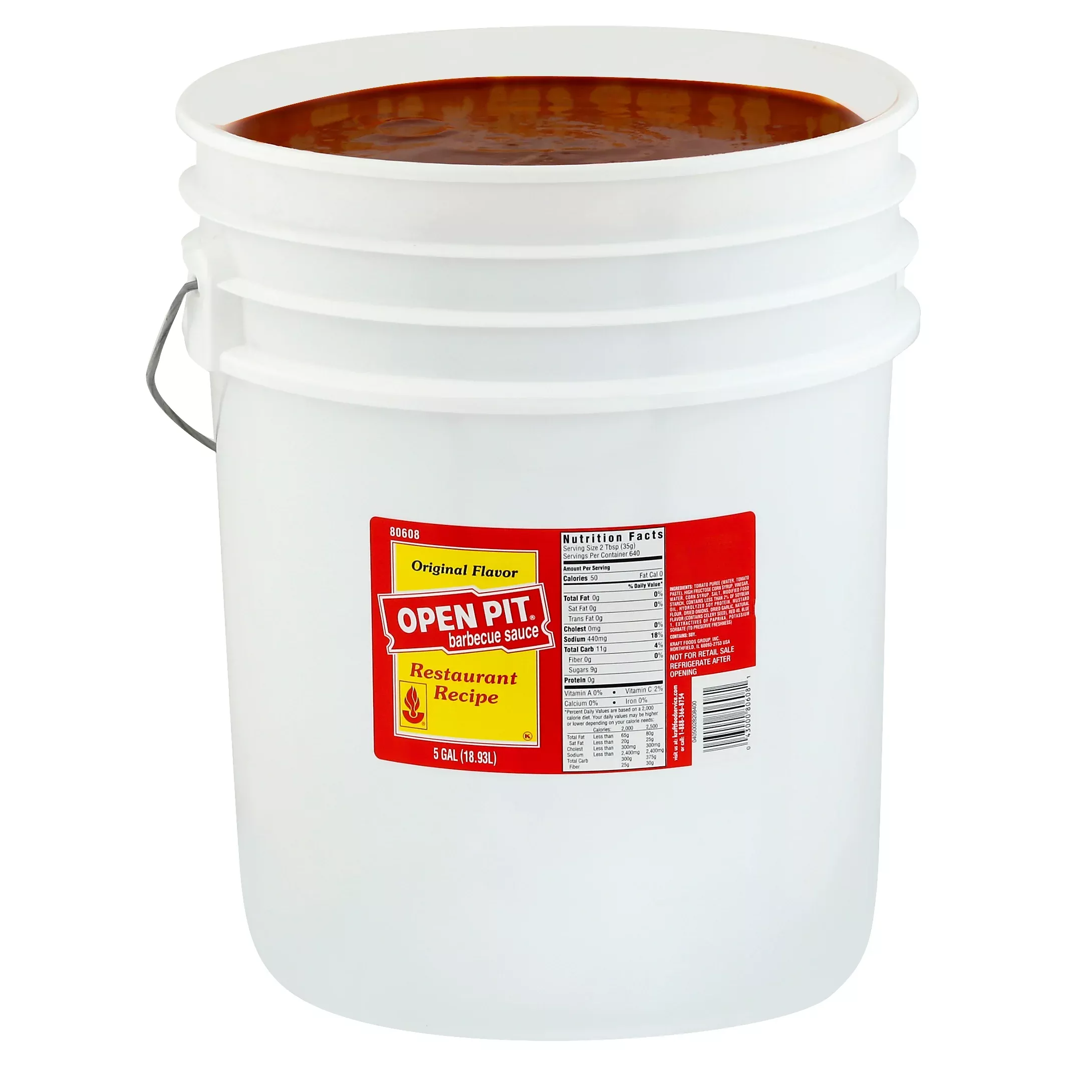 Kraft Heinz Open Pit Original BBQ Sauce 5 Gallon. Pail