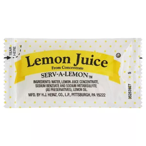 Kraft Heinz Portion Pac Portion Pac Single Serve Lemon Juice 4 Gram Packets 200 Per Case