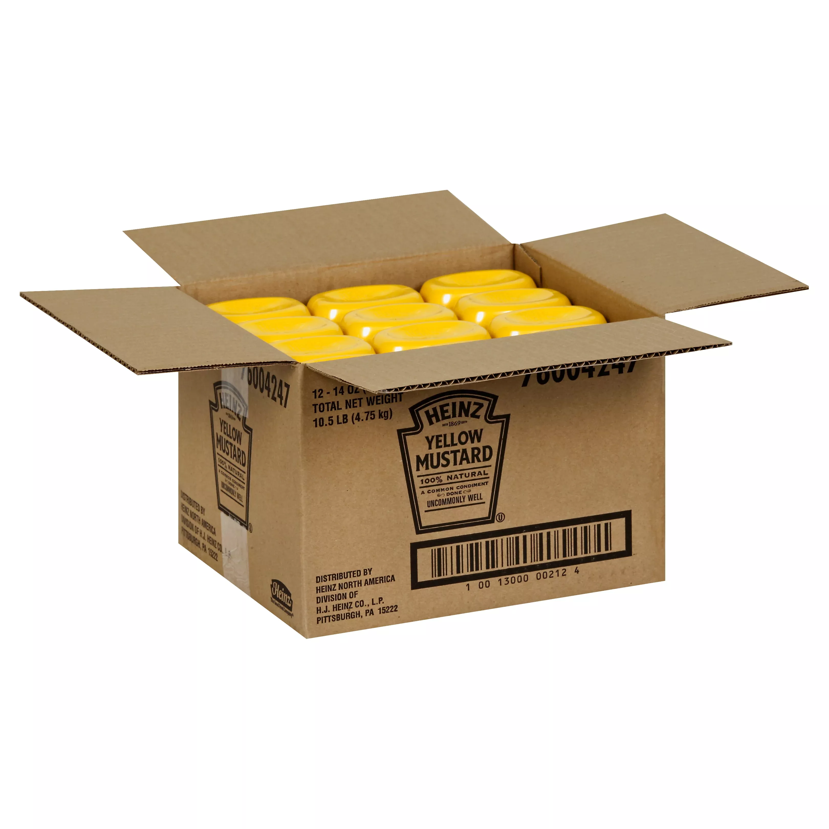 Kraft Heinz Retail Heinz Yellow Mustard, 14 Ounce Size - 12 Per Case