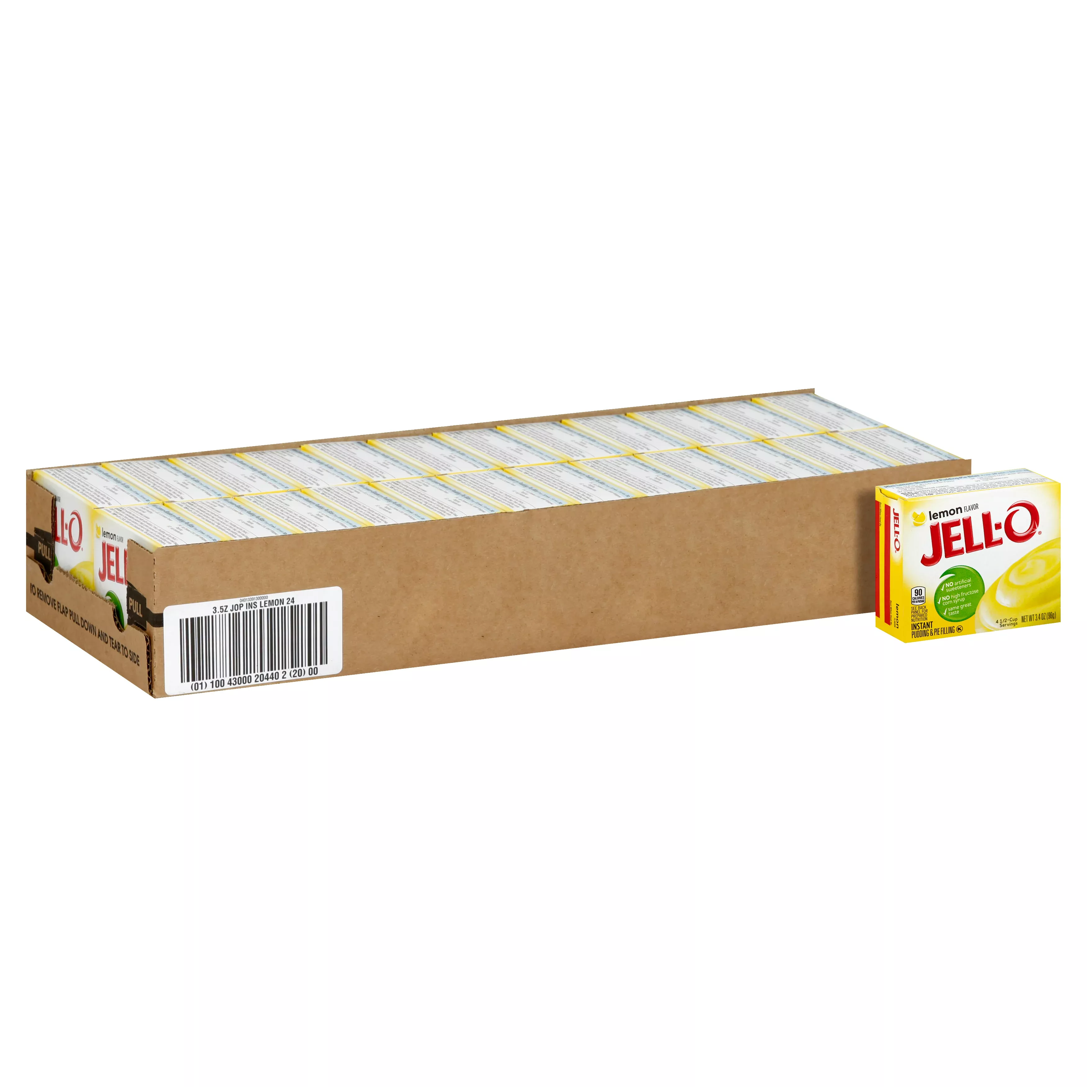 Kraft Heinz Retail Jell-o Instant Lemon Pudding, 3.4 Ounce Size - 24 Per Case