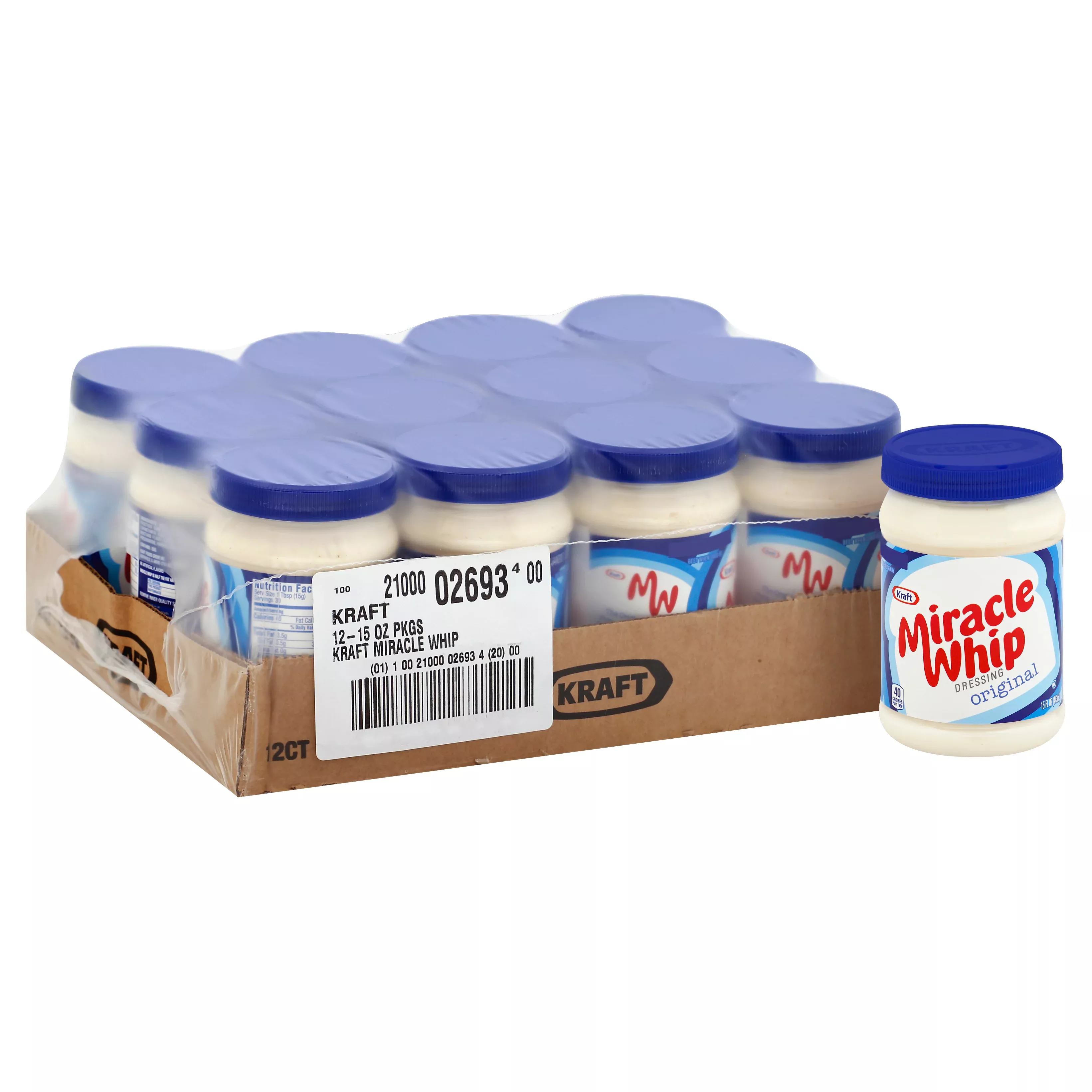 Kraft Heinz Retail Miracle Whip Salad Dressing , 15 Fluid Ounce - 12 Per Case