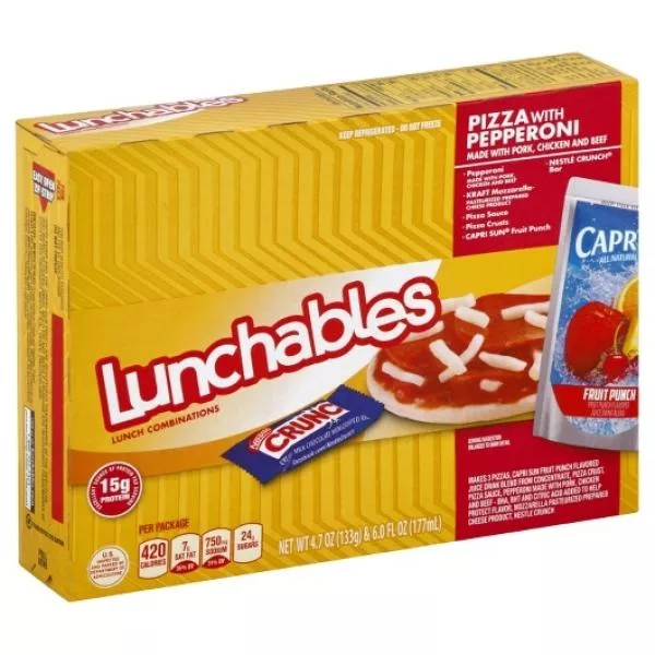 Kraft Heinz Retail Ref Lunchable Single Serve Pepperoni Pizza Convenience Meal, 10.7 Ounce Size - 8 Per Case