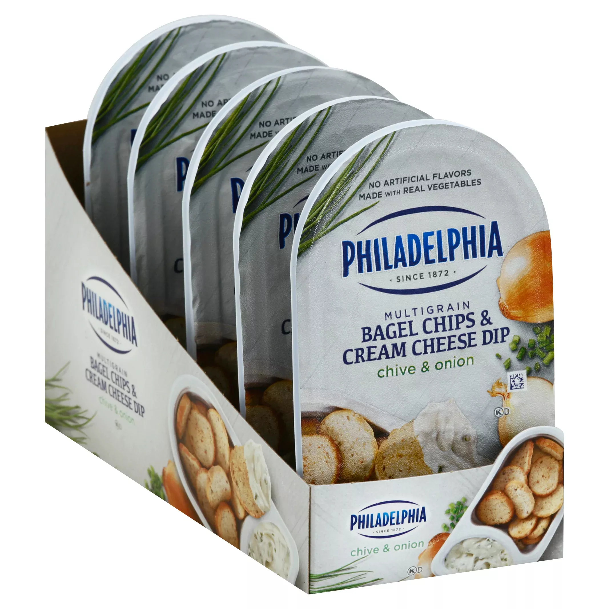 Kraft Heinz Retail Ref Philadelphia Multigrain Bagel Chips and Chive& Onion Cream Cheese Dip, 2.5 Ounce Size - 10