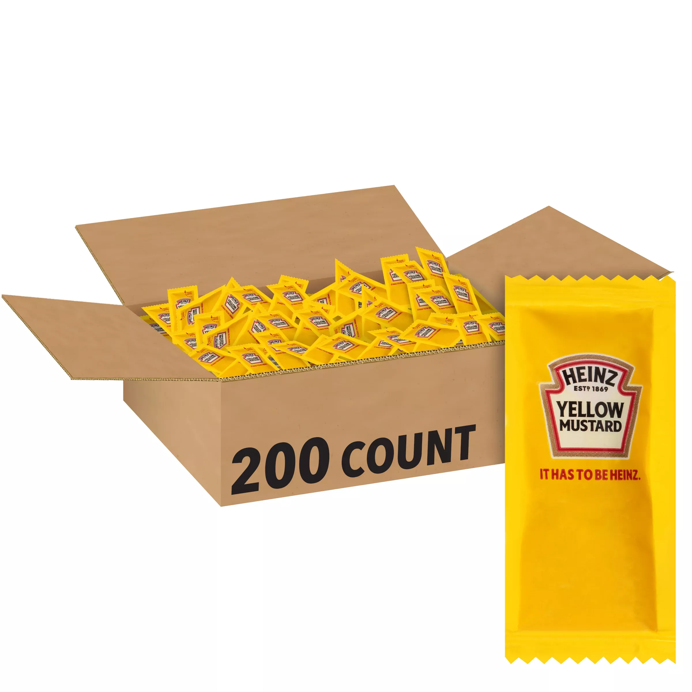 Kraft Heinz Yellow Mustard 200 Case Pack