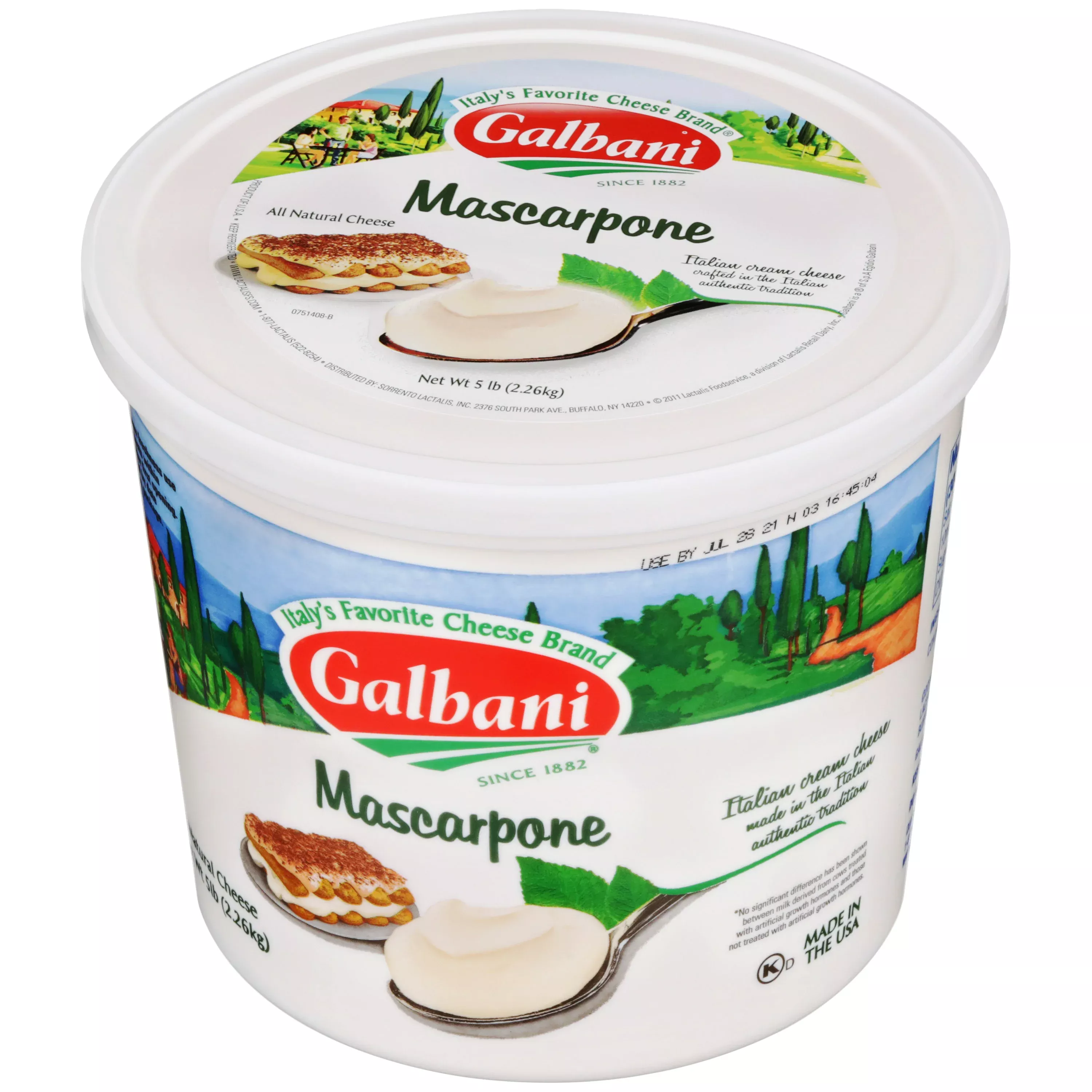 Lactalis Foodservice Galbani Mascarpone Cheese 5 Pound Each - 4 Per Case