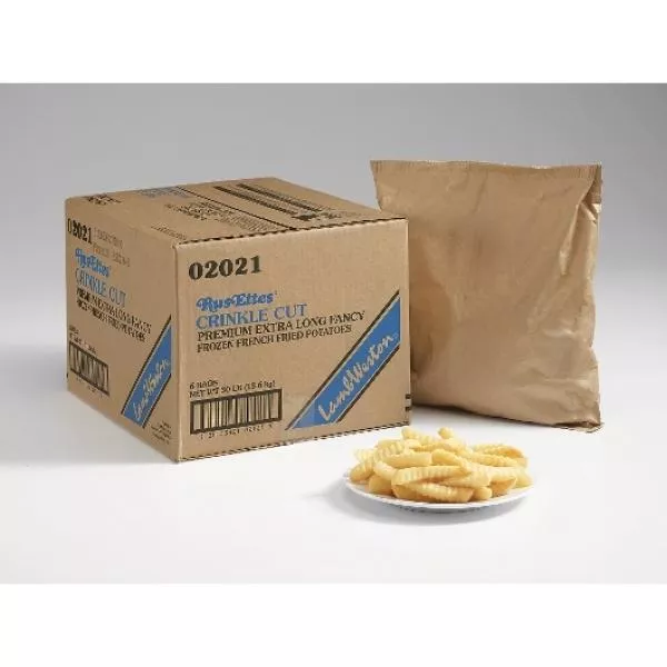 Lamb Weston Sales Inc. Crinkle Cut Frozen French Fried Potatoes 5 Pound Each - 6 Per Case