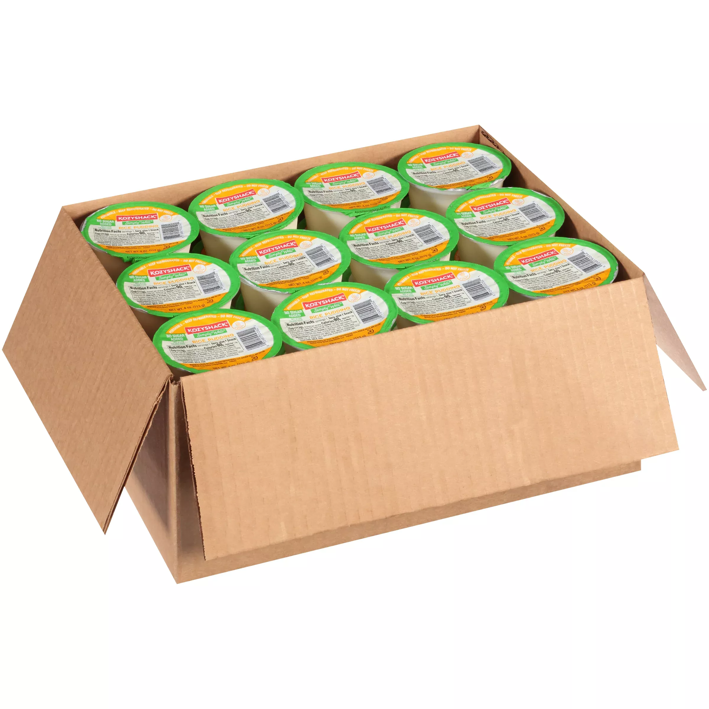 Land O Lakes Refrigerated Kozy Shack Simply Well Rice Pudding 4 Ounce Size - 48 Per Case