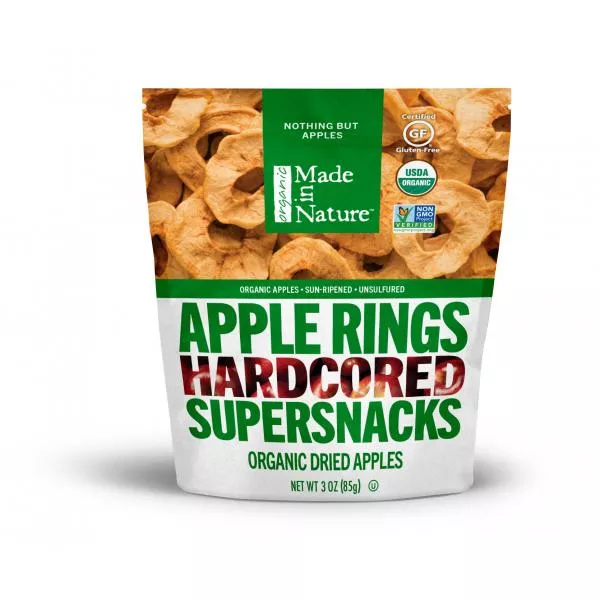 Made in Nature Dried Fruit Apples 3 Ounce Size - 6 Per Case