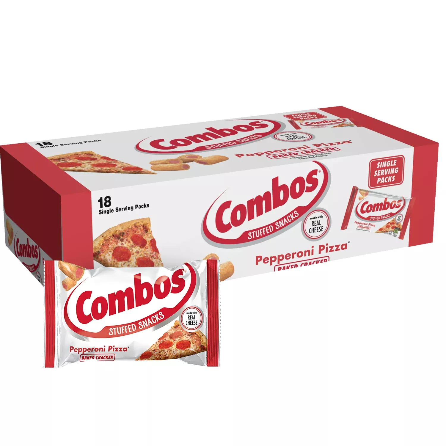 Mars Wrigley Combos Pepperoni Pizza Cracker Singles 1.7 Ounce Size - 216 Per Case