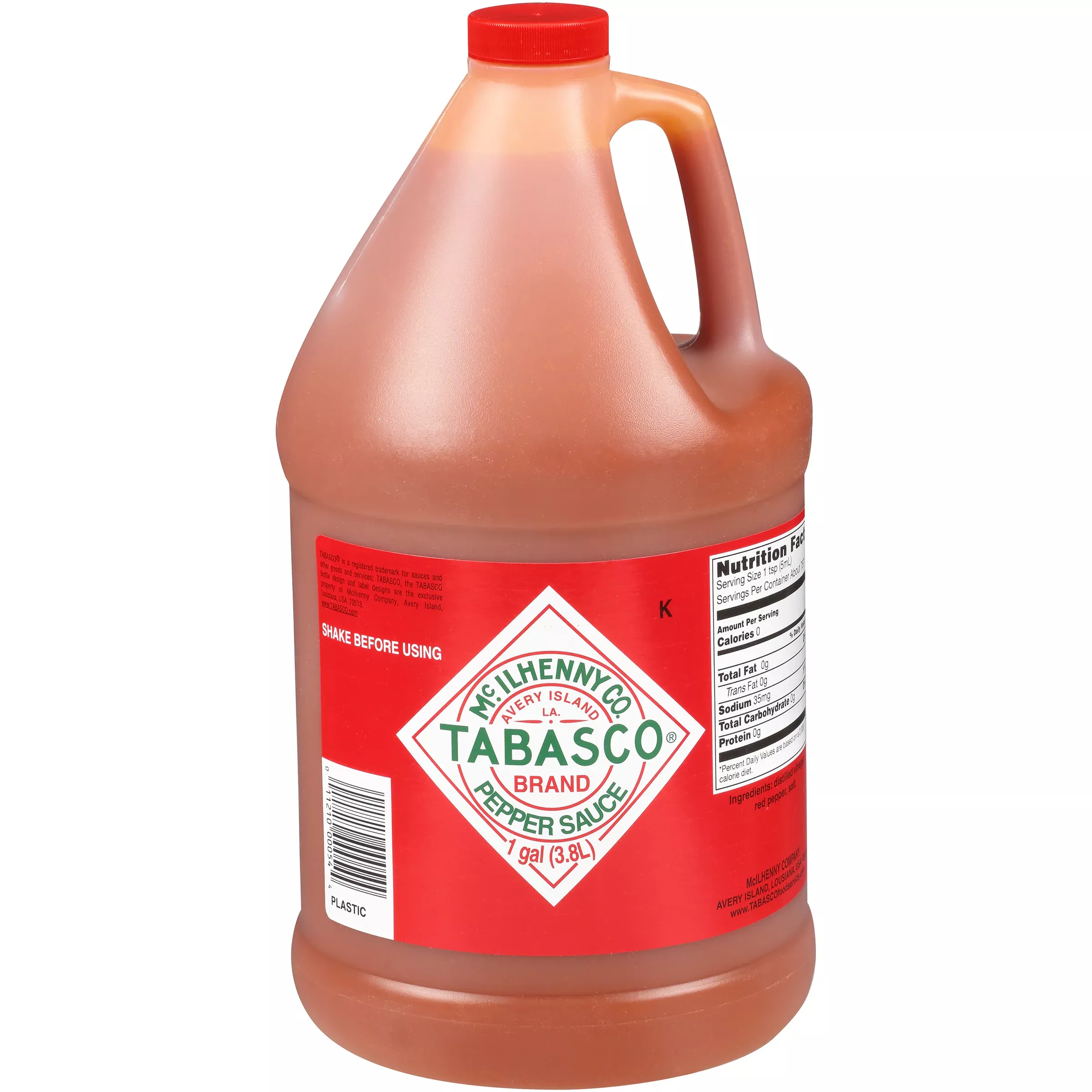 Mcilhenny Company Tabasco Pepper Sauce Bulk Plastic 1 Gallon - 4 Per Case