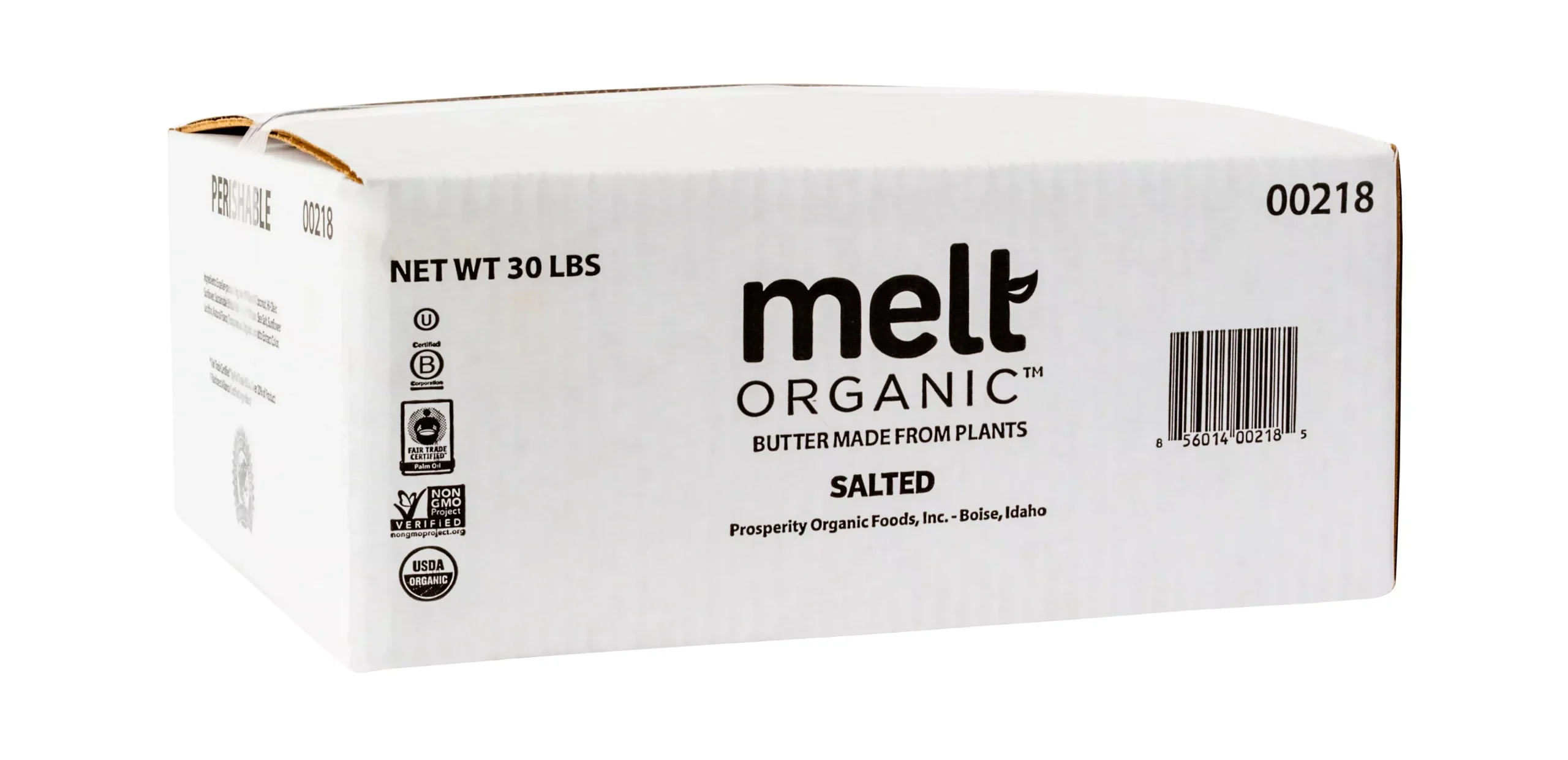 Melt Plant Based Butter Salted 30 Pound Each - 1 Per Case