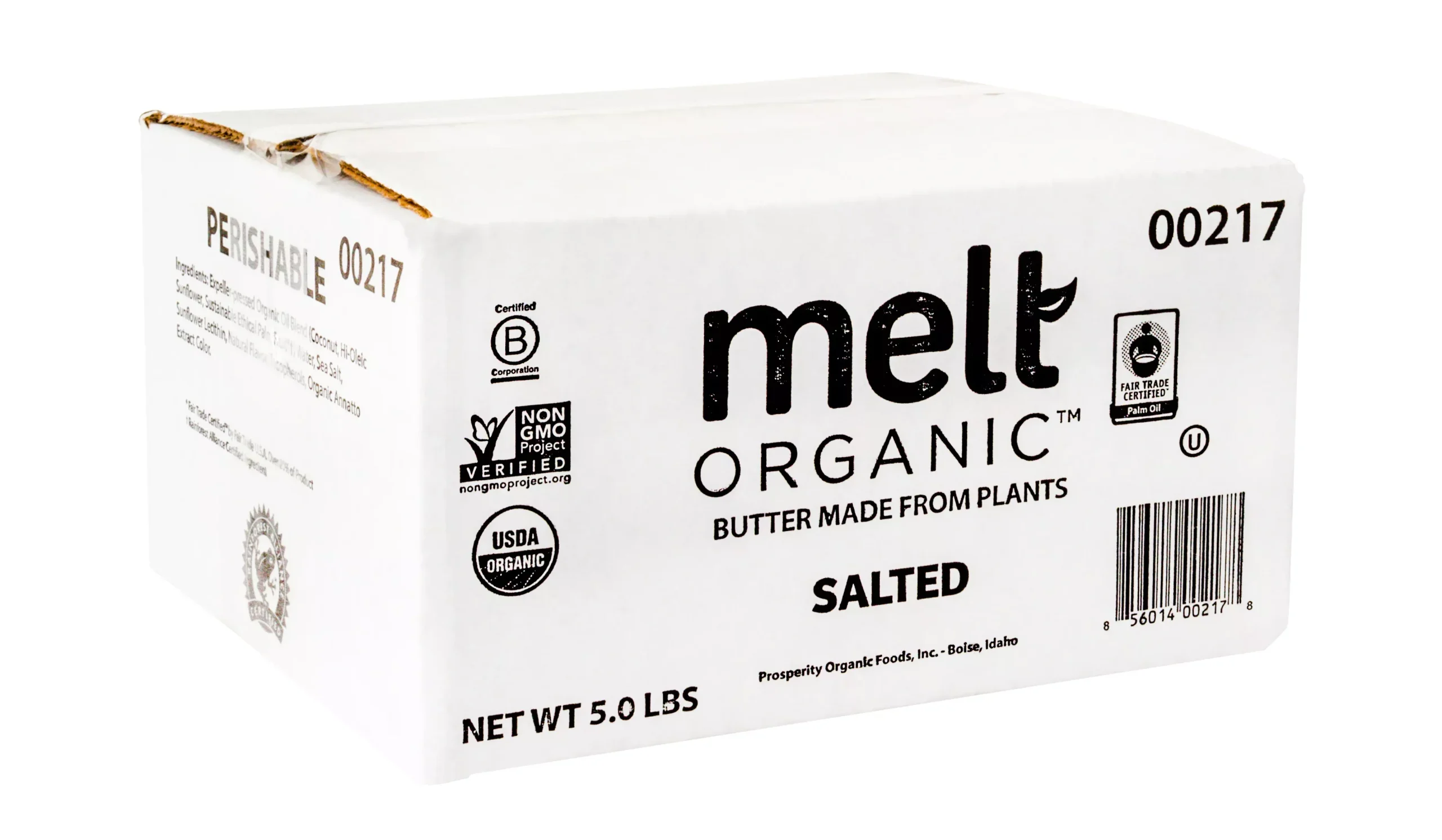 Melt Plant Based Butter Salted 5 Pound Each - 1 Per Case