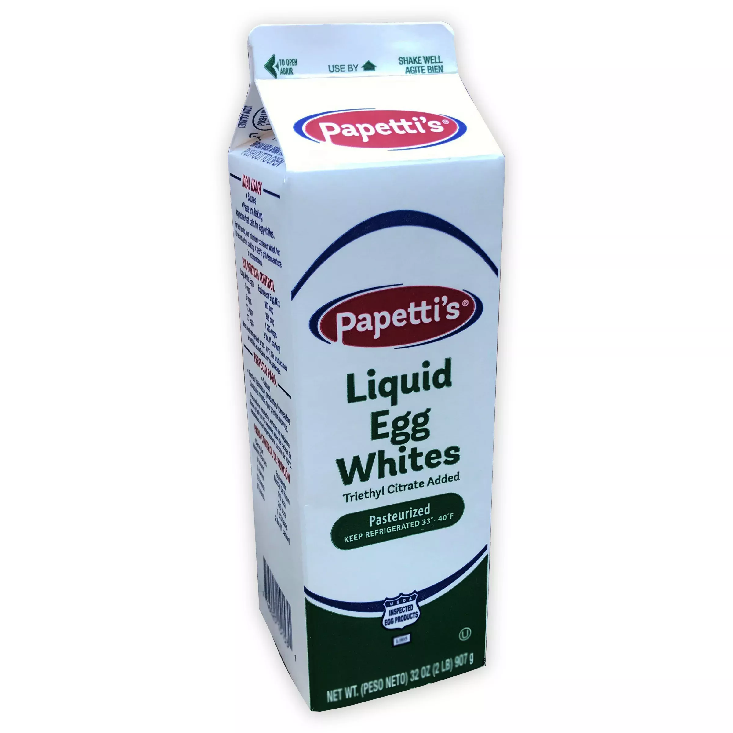 Michael Foods - Refrigerated Papetti's Liquid Egg Whites with Triethyl Citrate 2 Pound Each - 15 Per Case