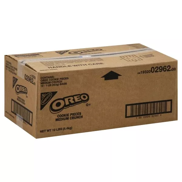 Mondelez Foodservice Medium Oreo Cookie Pieces 1 Pound Each - 12 Per Case