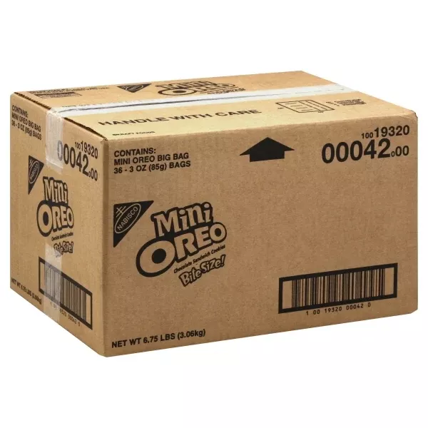 Mondelez Foodservice Mini Oreo Big Bag 3 Ounce Size - 36 Per Case