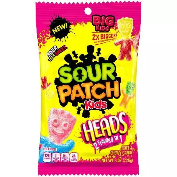 Mondelez Retail Big Heads Peg Bag 8 Ounce Size - 12 Per Case