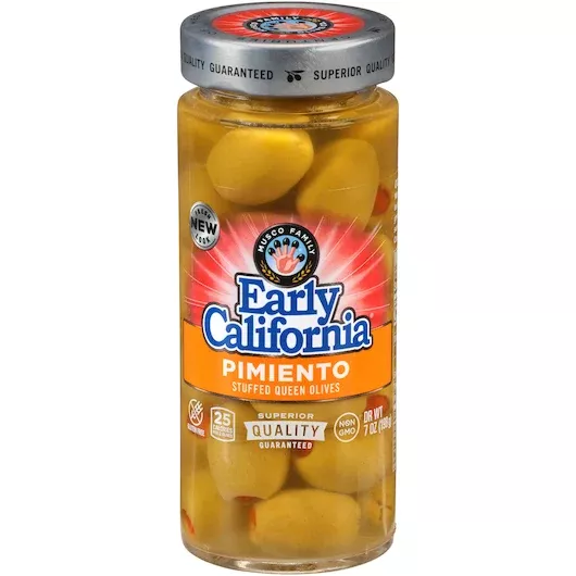 Musco Olives Olive Pimento Stuffed Queen 7 Ounce Size - 12 Per Case