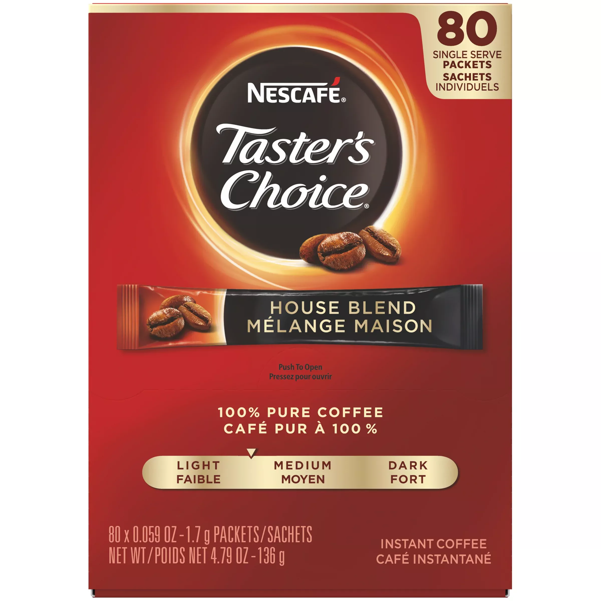 Nestle Professional Nescafe Taster's Choice Stick 4.79 Ounce Size - 6 Per Case