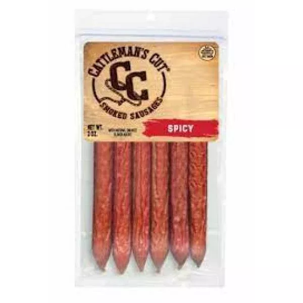 Oberto Cattlemans Cut Spicy Sticks 3 Ounce Size - 64 Per Case