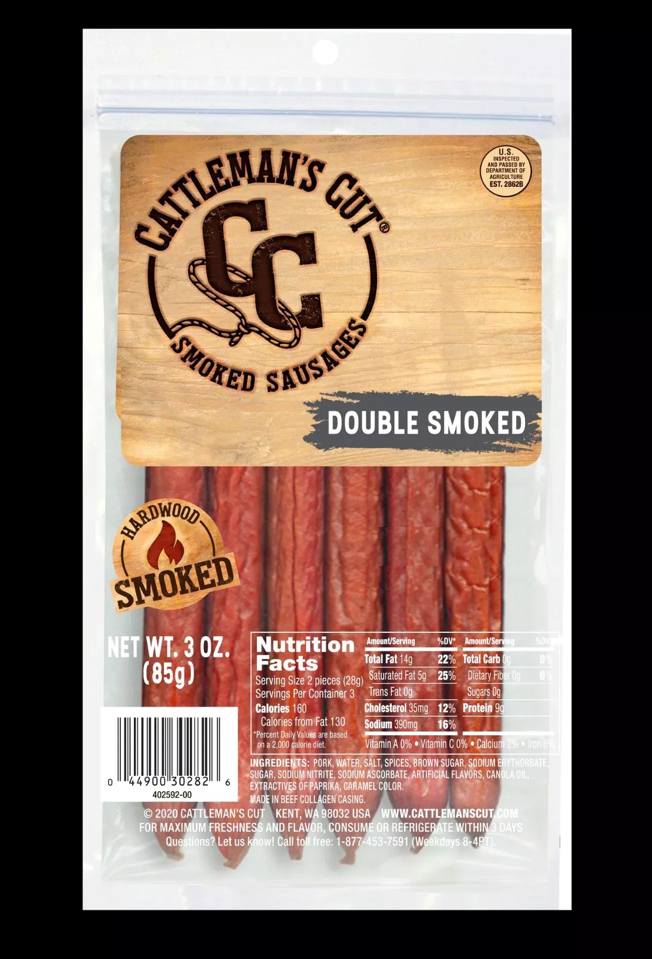 Oberto Cc Dble Smk Stck 3 Ounce Size - 64 Per Case