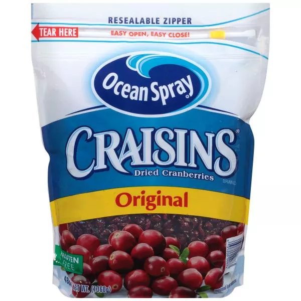 Ocean Spray Craisins Original 48 Ounce Size - 2 Per Case