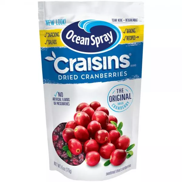 Ocean Spray Craisins Original 6 Ounce Size - 12 Per Case